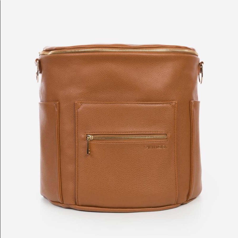 Fawn Design Diaper Bag Backpack in Brown w/ Hooks